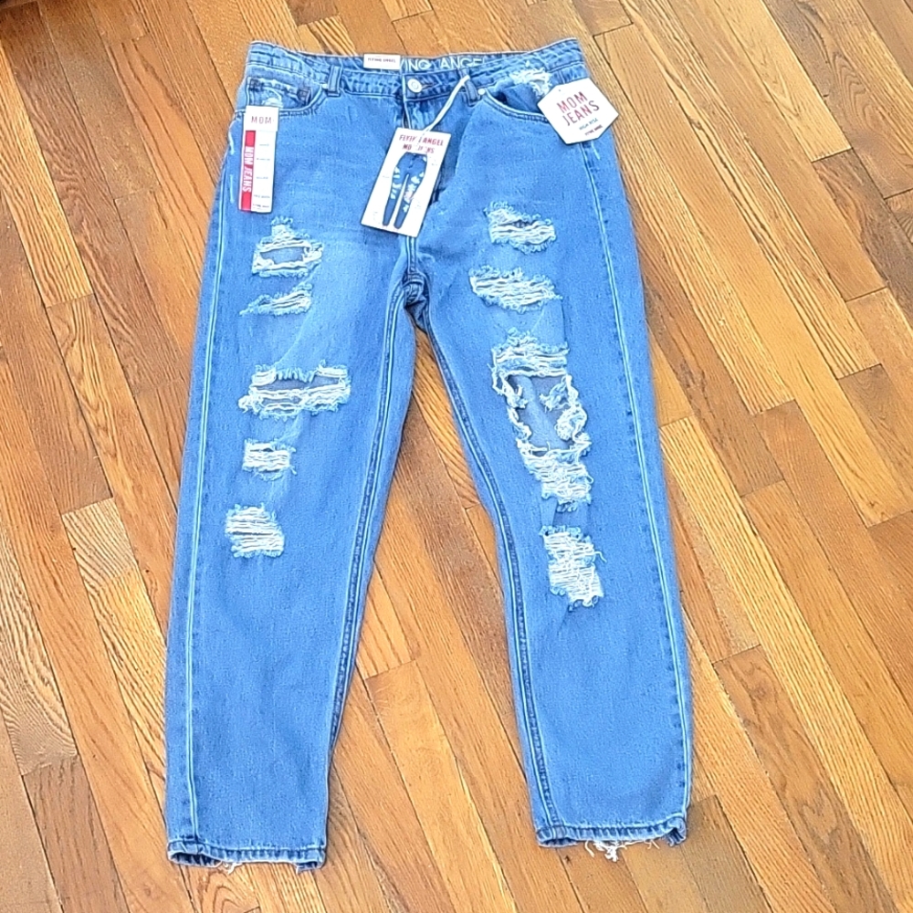 Flying Angel Mom Jeans